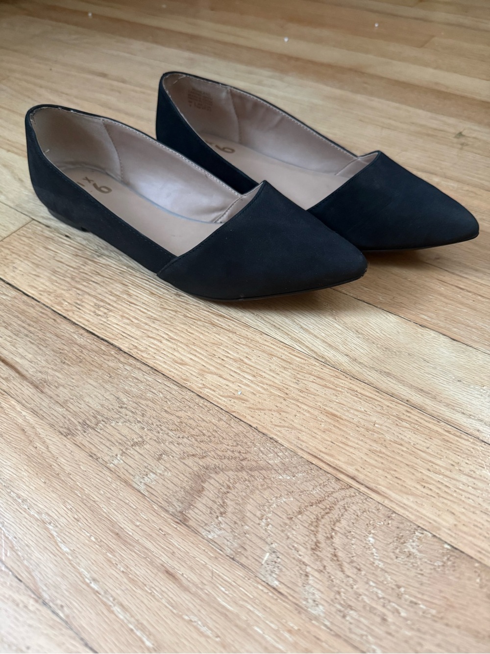 Mix No. 6 Black Pointed-Toe D'Orsay Flats